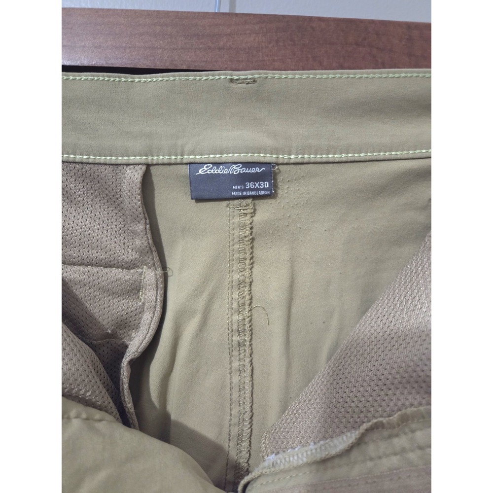 Eddie Bauer Pants Mens 36x30 Slim Fit Khaki Stretch Hiking Golf Travel Chino - Picture 3 of 3